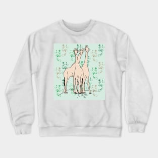 Funny Giraffe Line Art Crewneck Sweatshirt